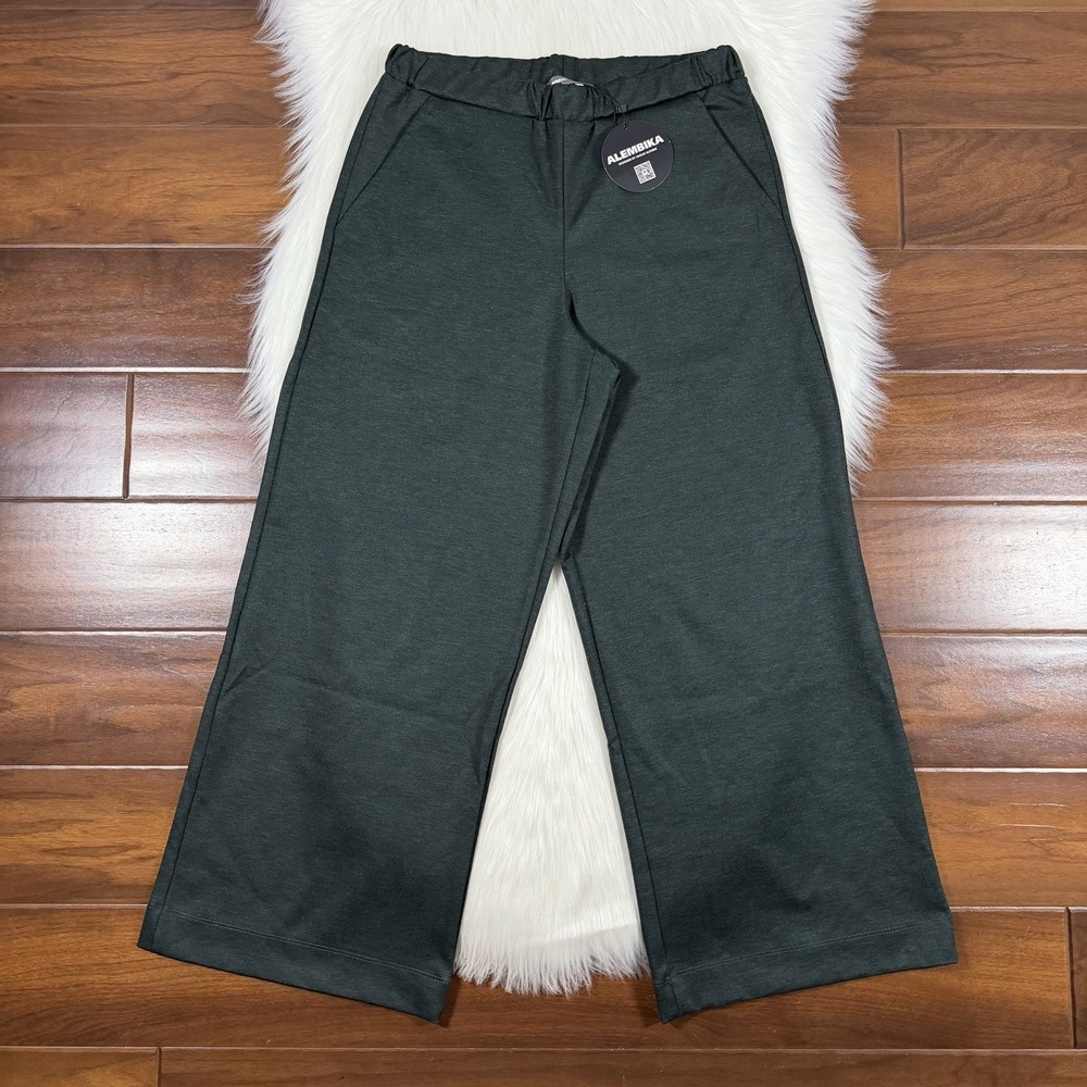 Alembika Women's Size 1 (US 6-8) Green Folklore Easy Pull On Pants in Forest
